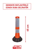 Evelux 12236 UB R Delinatör 45x8 cm Demonte Esnek Duba | Reflektörlü ve Kompakt Trafik Güvenlik Ürünü thumbnail 2