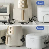 BUFFER® 2li Kablo Tutucu Silikon Kordon Sarıcı Kablo Yönetici Klips - 2