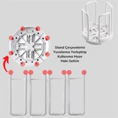 BUFFER® Tabak Bardak Kase Standı Bulaşık Kurutma Tutucu Mutfak Düzenleyici Organizatör - 4
