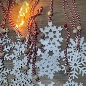 Ahşap Yılbaşı Ağaç Süsü-BY15 (5250) - 1