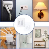 BUFFER® Eşya Sabitleme Askısı 10 Çift Şeffaf Çift Taraflı Yapışkanlı Geçmeli Klips - 4