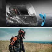 BUFFER® Motorsiklet Kask Önü Takılan Telefon Tutucu Aksiyon Kamerası Takılabilen Aparat - 2