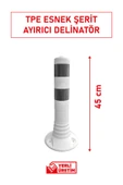 Evelux 22023 TPE S Şerit Ayırıcı Esnek Delinatör 45 cm | Kompakt Boyutlu Trafik Yönlendirme Butonu thumbnail 1