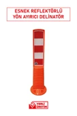 Evelux 22066 UB R Esnek Yön Ayırıcı Delinatör 75 cm | Reflektörlü Trafik Güvenlik Ekipmanı ​ thumbnail 2