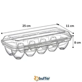 BUFFER® 10 Bölmeli Kilitli Kapaklı Yumurtalık Saklama Kutusu YU110 - 2