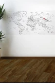 BUFFER® Yazılabilir Dünya Haritası Manyetik Duvar Stickerı 110 x 56 cm - 4