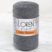 Loren Cotton Macrame Gri - R081 - 34358 thumbnail 1