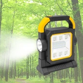 BUFFER® HelloCloud Şarjlı Solar LED Çalışma Işığı | USB Çıkışlı Taşınabilir Projektör Lamba - 3