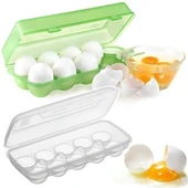 BUFFER® 12li Şeffaf Kapaklı Kilitli Yumurta Saklama Kabı Kutusu Aparatı - 7