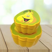 BUFFER® 2'li İç İçe Geçebilen Armut Model Saklama ve Beslenme Kabı Seti (550 ml + 250 ml) - 1