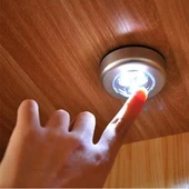 BUFFER® Kablosuz Spot Pilli Dokunmatik Led Lamba 3 Ledli Dolap Lambası - 6