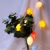 BUFFER® 10lu Renkli Yumurta Şeklinde Dekoratif Dolama Led Aydınlatma - 1