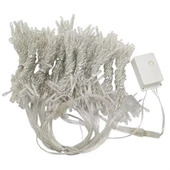 BUFFER® 8 Fonksiyonlu 200 Led 10 Saçak Şerit Led 2x2 Perde İp Led  (Gün Işığı) - 6