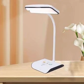 BUFFER® Şarjlı Oynar Esnek Başlıklı Dokunmatik 3 Farklı Modda Yanan Kaymaz Taban LED Masa Lambası - 2