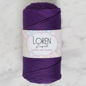 Loren Polyester Soft Macrame Koyu Mor El Örgü İpi - LM037 - 34442 thumbnail 1