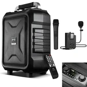 Magicvoice Mv-2015 Usb-sd-bt 1 El + 1 Yaka Mikrofonlu 300w Taşınabilir Şarjlı Hoparlör Anfi - 2