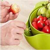 BUFFER® Çok Amaçlı 360 Derece Dönebilir Pratik Hazneli Mutfak Süzgeç Elek - 6