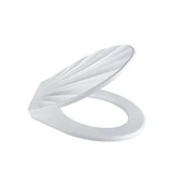 BUFFER® Desenli Şık Ergonomik Rahat Beyaz Renk Klozet Kapağı - 1