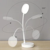 BUFFER® Yuvarlak USBli Dokunmatik 3 Kademeli 360 Derece Özel Göz Korumalı Led Lityum Masa Lambası - 5