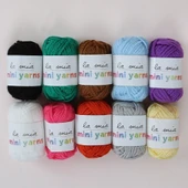 La Mia Mini Yarns 10 lu Paket 10gr Renkli El Örgü thumbnail 1