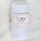 Loren Polyester Soft Macrame Optik Beyaz El Örgü İpi - LM001 - 34426 thumbnail 1
