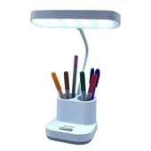 BUFFER® Kalemlikli USBli Dokunmatik 3 Kademeli 360 Derece Özel Göz Korumalı led Lityum Masa Lambası - 7