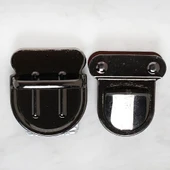 Loren Metal Çanta Kilidi Büyük Siyah - 2