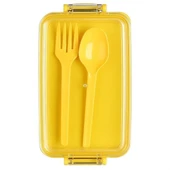 BUFFER® 2 Bölmeli Çok Amaçlı 900 ml Kapasiteli Çatal Kaşıklı Dayanıklı Beslenme Kabı Yiyecek Kutusu - 5