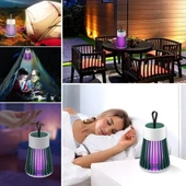 BUFFER® İç ve Dış Mekanlar İçin Şarjlı Sinek Öldürücü Sivrisinek Kovucu,UV Işıklı Sineksavar Taşınabilir Gece Lambası - 2