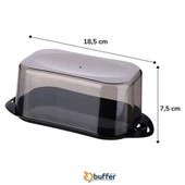 BUFFER® Kilitli Plastik Kapaklı Kahvaltılık Tereyağlık Peynirlik Erzak Saklama Kabı Ap-9428 - 2