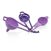 BUFFER® Pratik Yumurta Süzgeci Mini Süzgeç Huni Seti Hepsi Bir Arada - 3