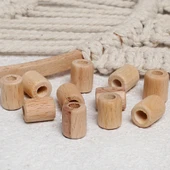 Loren Crafts 10 Adet Ham Boru Ahşap Boncuk 16mm - 2