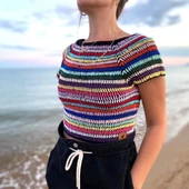 La Mia Mercerized Cotton Bebe Mavi El Örgü İpi - 79 - 33592 thumbnail 4