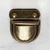 Loren Metal Çanta Kilidi Büyük Antik Sarı - 1