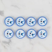 Loren Crafts koyu mavi 8 li balık düğme - 576 thumbnail 2