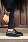 CH003 - DST Classica Pelle Di Cuoio Erkek Ayakkabı SIYAH thumbnail 4