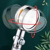 BUFFER® Turbo Pervaneli ve Filtreli Su Tasarruflu 360 Derece Dönebilen Tazyikli Duş Başlığı - 6