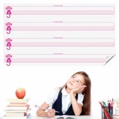 BUFFER® Kılavuz Çizgili Akıllı Kağıt Yazı Tahtası Duvarda İz Bırakmaz Statik Yeni Müfredata Uygun 100x56cm - 1