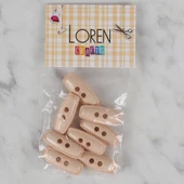 Loren Crafts pudra rengi 8 li çoban düğmesi - 82 - 1