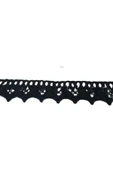 Kopanaki Dantel en 1,5 cm Siyah 10 Metre - 1