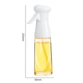 BUFFER® Çok Amaçlı Cam Şişe Püskürtmeli Dağıtıcı Yağdanlık Limonluk Sirke Sosluk Spreyi Beyaz - 6