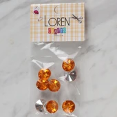 Loren Crafts turuncu 8 li düğme - 205 thumbnail 1