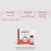 İmuneks Vitamin D3 400 IU Sprey 20 ml thumbnail 2