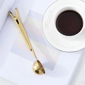 BUFFER® Mandallı Kahve Ölçü Kaşığı Gold Çok Fonksiyonlu Paslanmaz Çelik Kaşık - 5