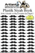 Plastik Bıyık Siyah 50 li 1 Paket Hobi Etkinlik Okul Projeleri Okul Öncesi Anasınıfı Amigurumi Yüz Yapım Bıyık thumbnail 2