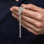 Gümüş Yuvarlak Erkek Tesbih SL12645 thumbnail 8