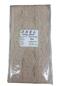 Dantel Polyester Sanal Tül Bant Cappucino 13,70 Metre En 6 cm ON-784-C - 1