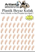 Plastik Kulak Krem 50 li 1 Paket Hobi Etkinlik Okul Projeleri Okul Öncesi Anasınıfı Amigurumi Yüz Yapım Kulak thumbnail 2