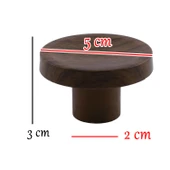 Tek Vidalı Bohem İç Bükey Plastik Düğme Kulp Kestane Kahvesi Renk Mobilya Dolap Çekmece Kulpu Kulbu thumbnail 3