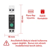 Tongou Akıllı Voltaj ve Akım Koruma Rölesi - Sıcaklık Korumalı -WiFi Özellikli Çift Kutuplu Monofaz thumbnail 2